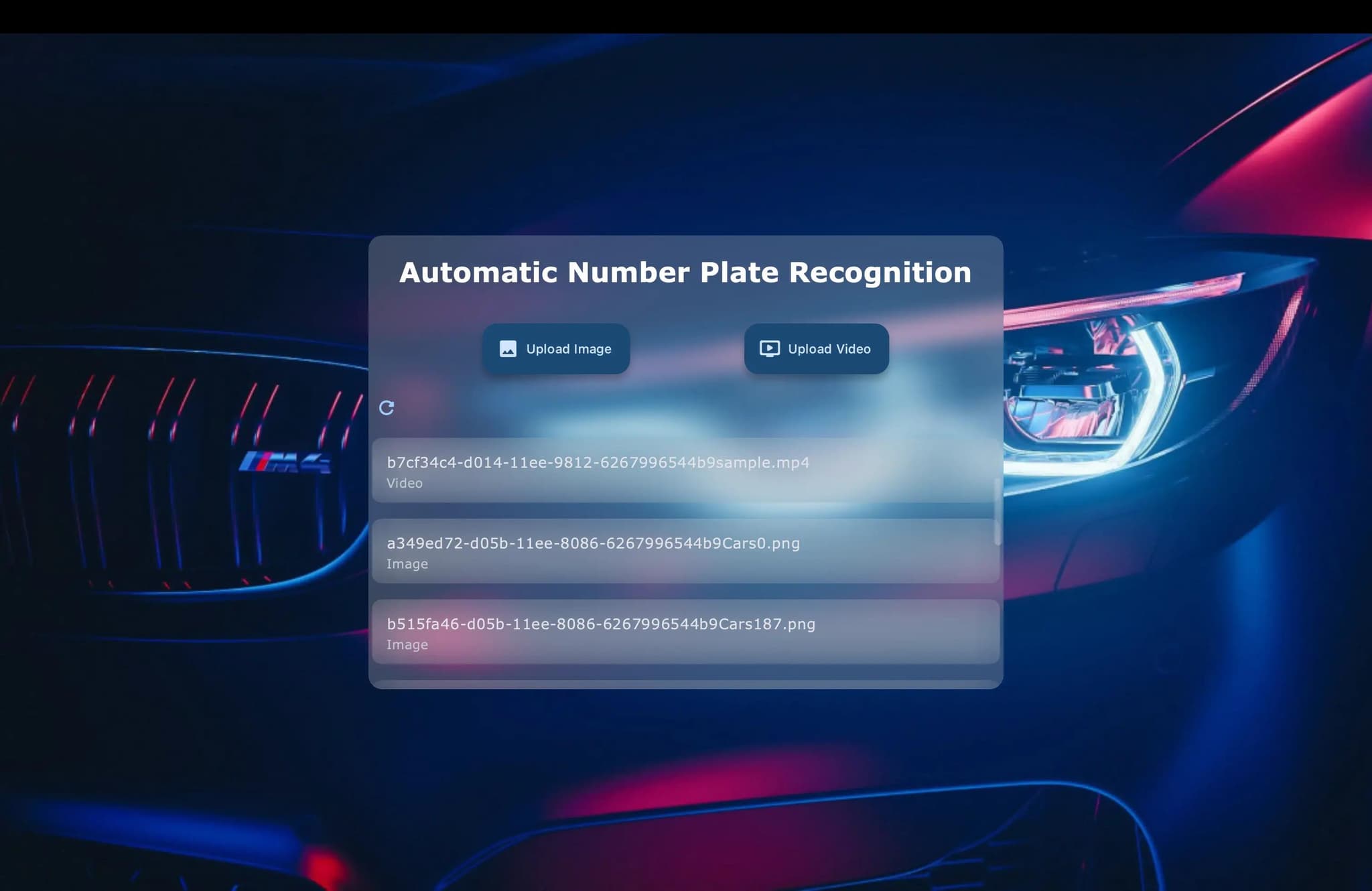 Automatic Number Plate Recognition screenshot